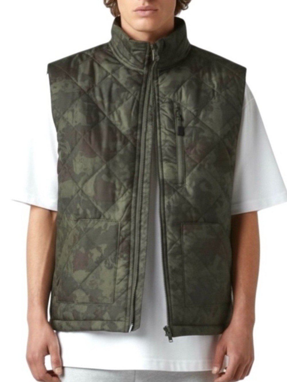 Urban Outfitters Camo Quilted Vest Vintage